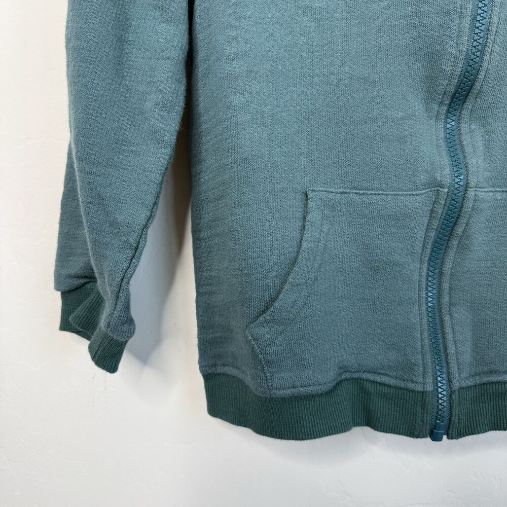 Me & Henry Kids 6/7 Years Teal Blue Dog Logo Zip Up Hoodie Jacket Outdoor Play - Picture 2 of 11